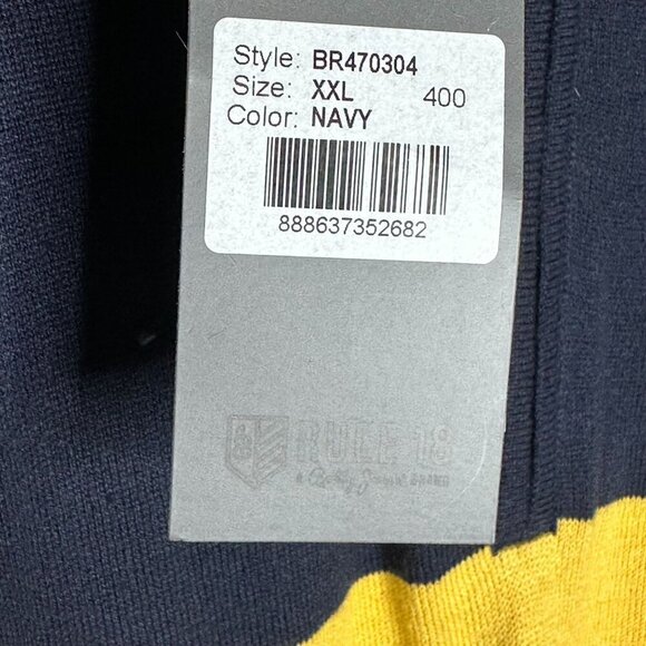 NWT Rule 18 Striped Long Sleeve Sweater - 100% Peruvian Pima Cotton - Men's XXL - Picture 4 of 10